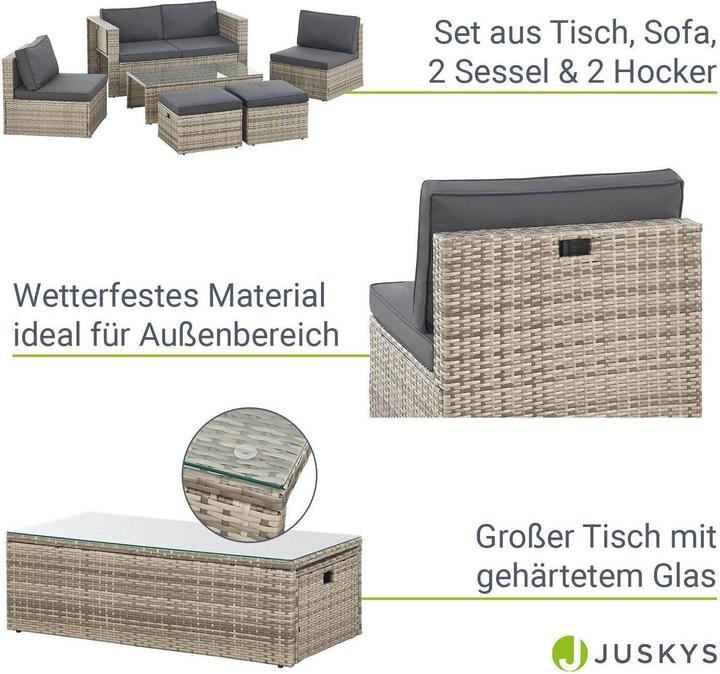 Immagine prodotto Juskys Polyrattan Lounge Salou