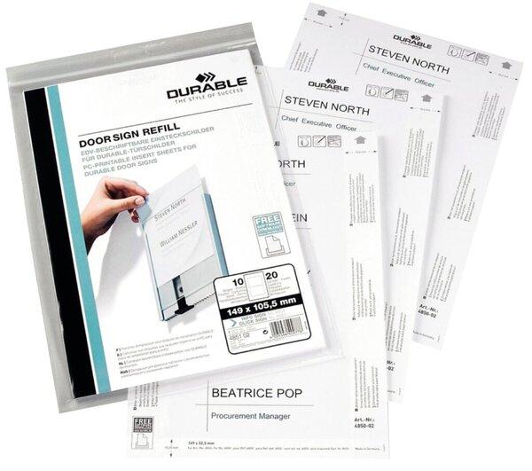 Image du produit Durable Feuille pour plaque de porte Info Sign 4800