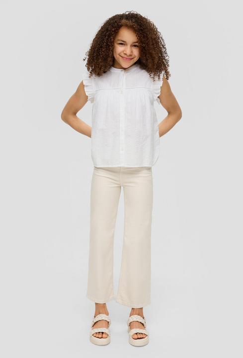 Produktbild s.Oliver Bluse Bluse mit kurzen Volantärmeln (M)