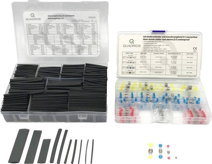 Produktbild Quadrios Stossverbinder Kombi Set Lötverbinder und Schrumpfschläuche 920 Teile