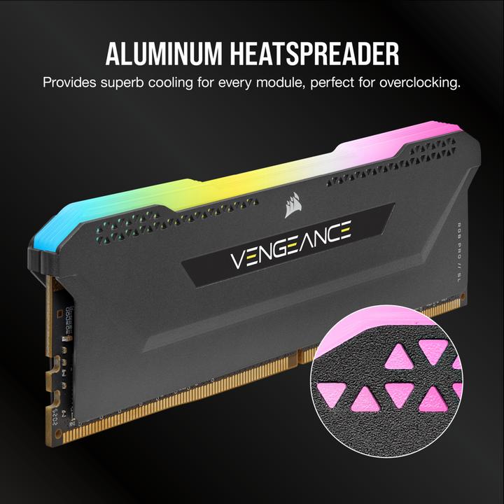 Productafbeelding Corsair Vengeance RGB Pro SL (2 x 8GB, 3600 MHz, DDR4 RAM, DIMM 288 pin)