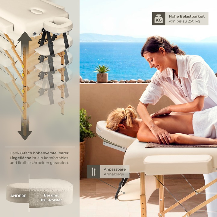 Immagine prodotto tectake 3 Zonen Massageliege-Set