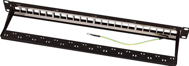 Actual product image LogiLink Modulares 24-Port Cat.6A Keystone Patchpanel, 1 HE, 19" Einbau, EconLine