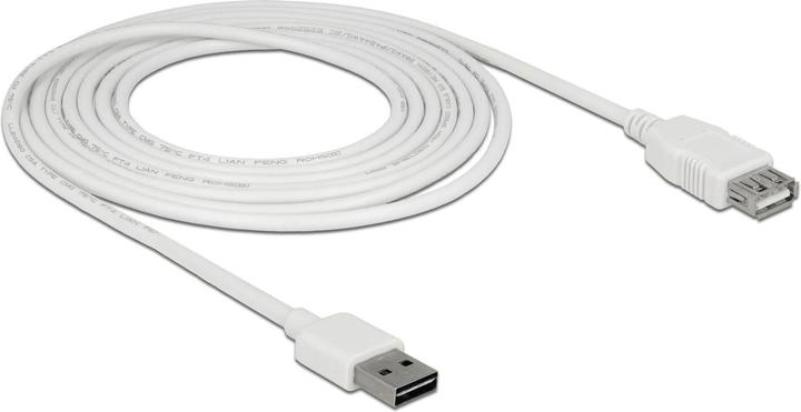 Immagine prodotto Delock Cavo di estensione USB2.0 Easy, 3m, bianco (3 m, USB 2.0)