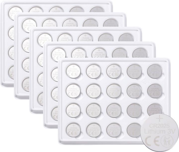 Voltcraft Knopfzelle CR 2025 3 V 100 St. 160 mAh Lithium CR2025 (100 Stk., CR2025, 160 mAh)