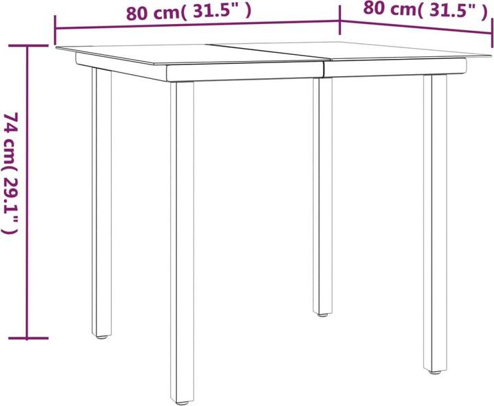 Produktbild vidaXL Garten Essgruppe