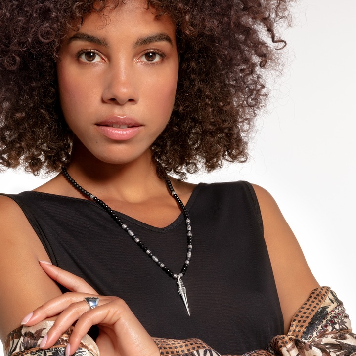 Produktbild Thomas Sabo Kette Meditation schwarz (Nylon, Silber 925, 60 - 70 cm)