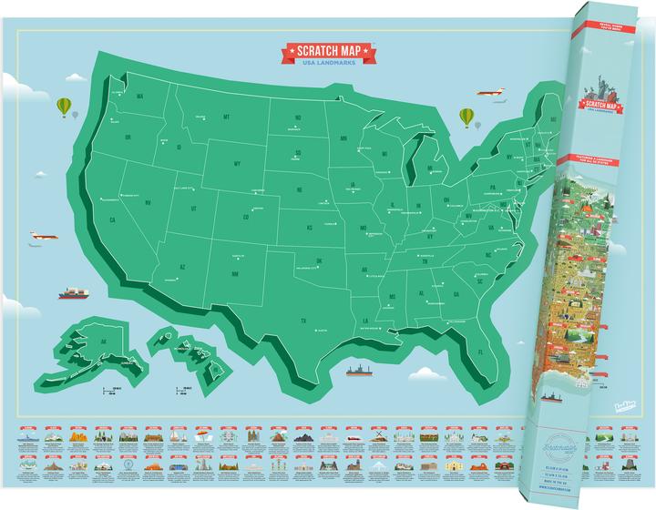 Produktbild Luckies Scratch Malp USA Landmarks (82 x 58 cm)