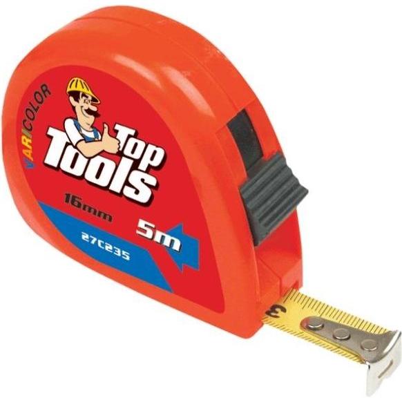 TOP, Strumento di misurazione della lunghezza, Righello pieghevole in acciaio tessile 5 m x 16 mm