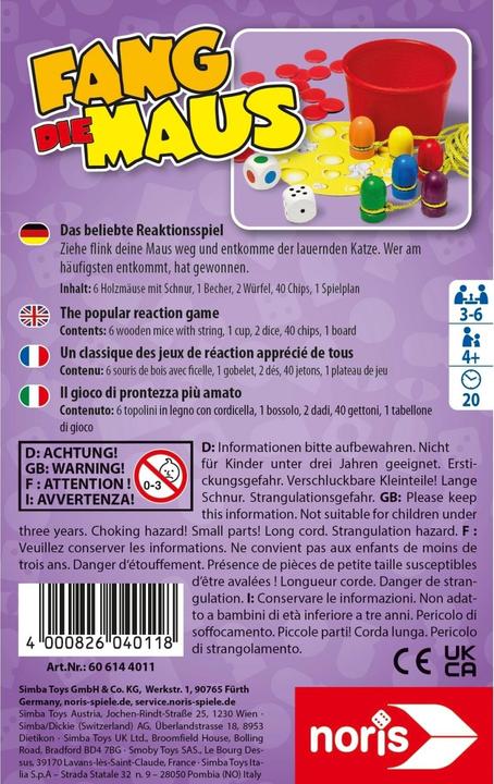 Actual product image Noris Catch the mouse (German, French, Italian, English)