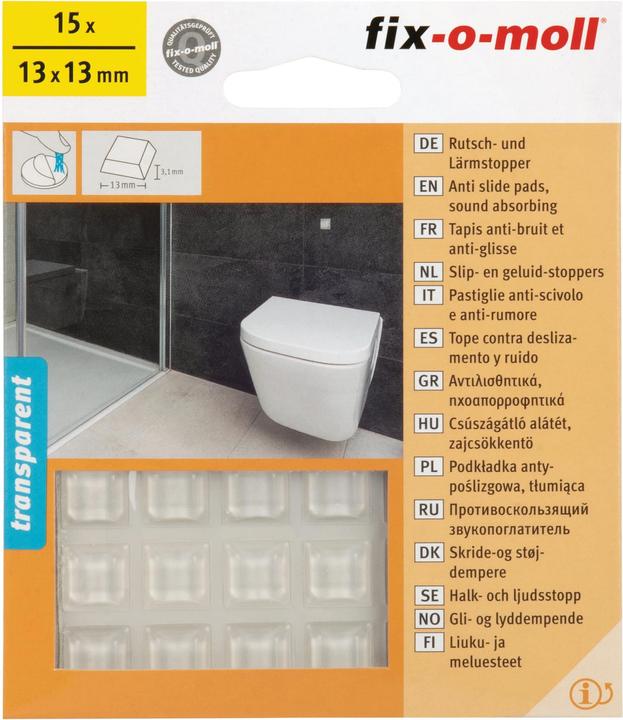 Immagine prodotto Fix-o-moll Tappetini 3.1 mm / 13 x 13 mm 15 x (15 Pezzo/i)