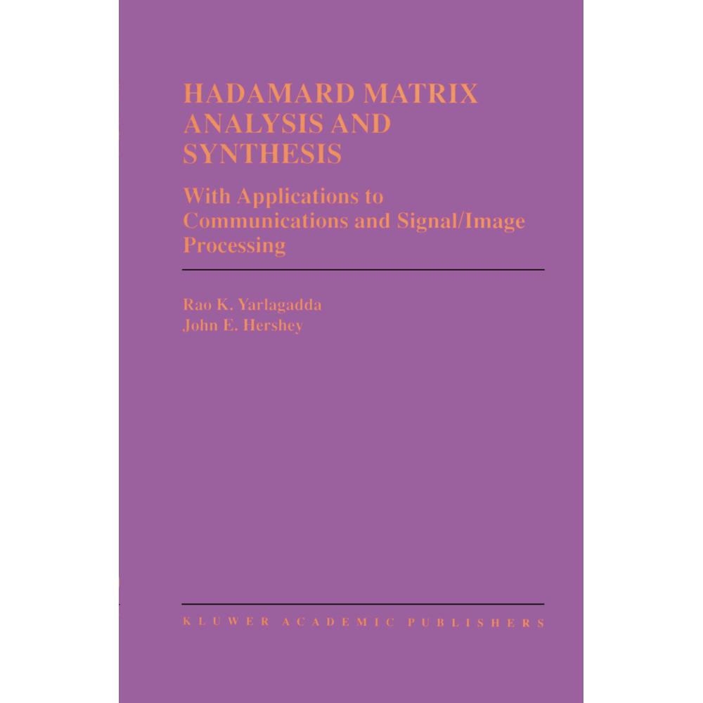 Thumbnail - Hadamard Matrix Analysis and Synthesis, Fachbücher von John E. Hershey, Rao K. Yarlagadda