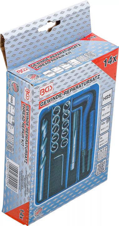 Image du produit BGS Kit de réparation de filets M12 x 1,5 mm 14 pièces