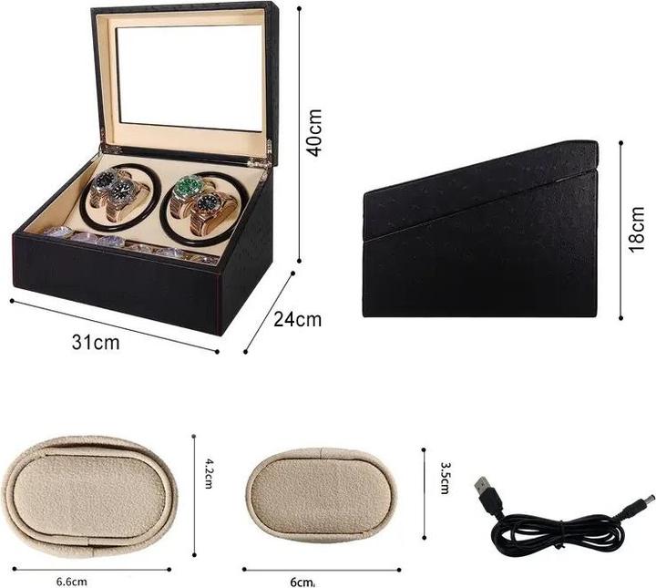 Actual product image Cbx Uhrenbeweger für 4+6 Uhren, Watchwinder Kamelmuster (10 x)