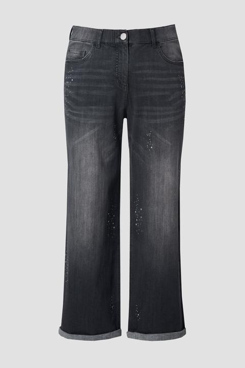 Immagine prodotto Ulla Popken Jeans modello Mary con rivetti, taglio della gamba ampio e cintura comoda (26)