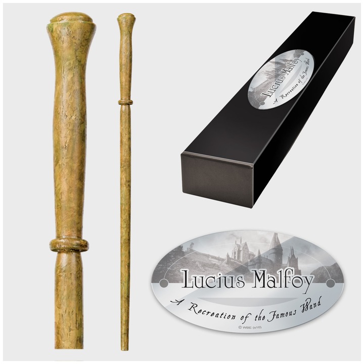 Actual product image Noble Collection Harry Potter Wand Lucius Malfoy (Character Edition)