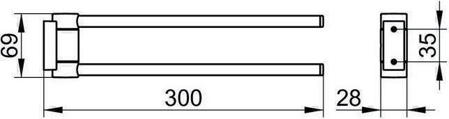 Produktbild Keuco Handtuchhalter Plan 30 cm schwenkbar Edelstahl 14919070000