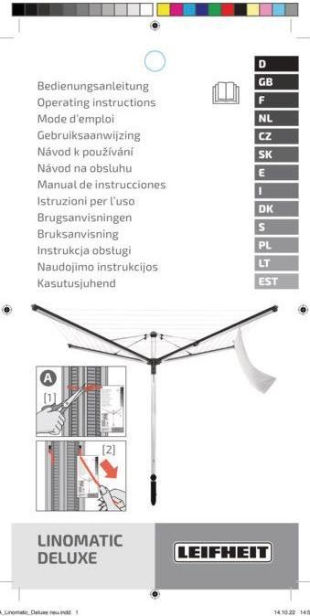 Actual product image Leifheit Linomatic 500 Deluxe Cover laundry umbrella (50 m)