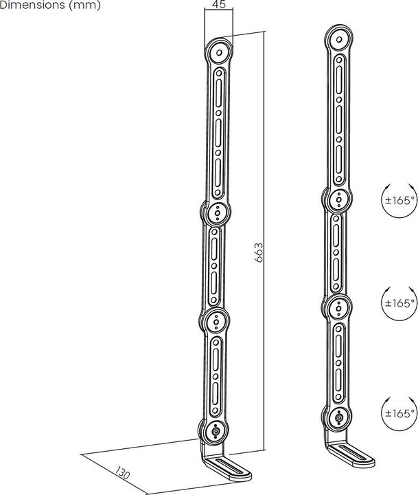 Produktbild Aisens SPK04U-377 (Höhenverstellbar)