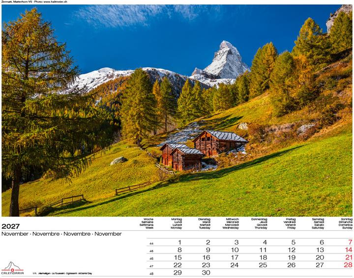 Produktbild Schweiz-Suisse-Svizzera-Switzerland 2027 (40 x 31 cm)
