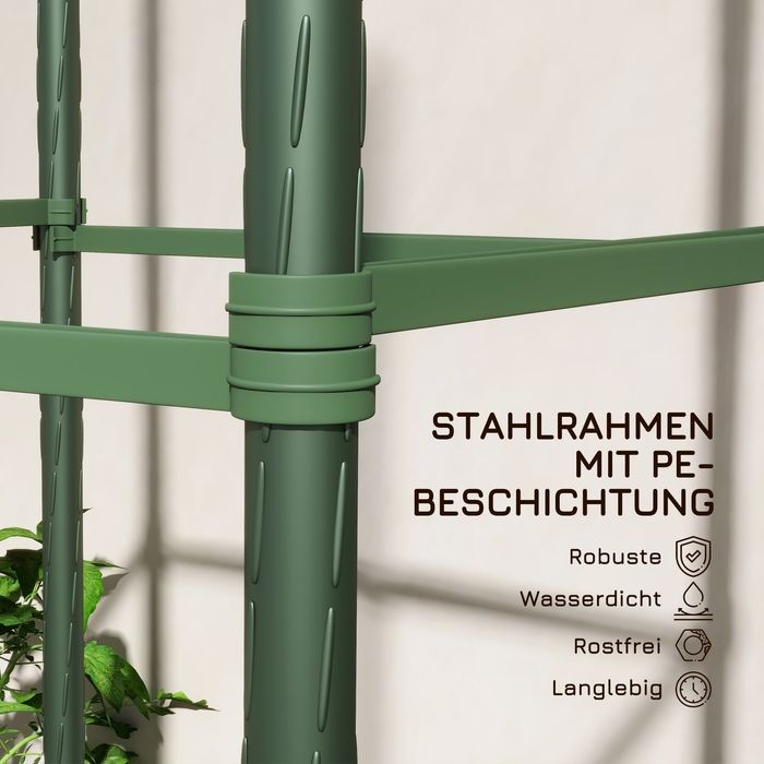 Produktbild Swisshandel24 2er-Set Rankhilfe, Rankgitter mit Anzuchtbeutel, Blumengitter, Spalier, Pflanzengerüst, für Kletterp (33 cm, 33 cm)