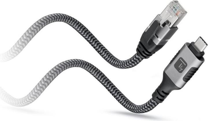 Produktbild Techly Kabel sieciowy USB-C na Gigabit Ethernet RJ45 1m (F/UTP, CAT6, 1 m)