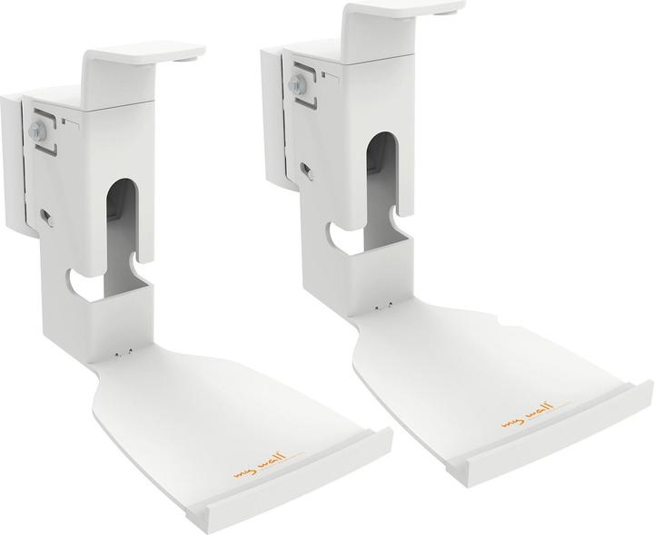 Actual product image myWall 2 wall brackets for SONOS speakers PLAY5 load sideways rotatable (1 pair, Wall installation, Pivoting, Tiltable)