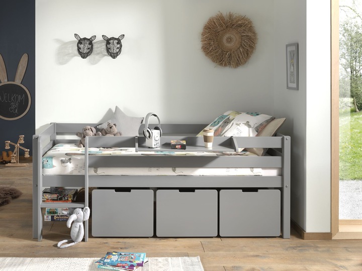 Immagine prodotto Vipack Letto Pino con mensola sospesa e set di cassetti (90 x 200 cm)