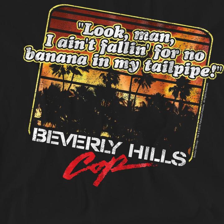 Actual product image Beverly Hills Cop Unisex Adult Banana In My Tailpipe T-Shirt (S)