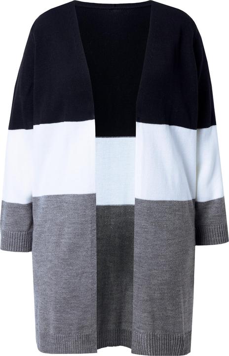 Actual product image Angel of Style Long-Strickjacke, Blockstreifen, offene Form (60)