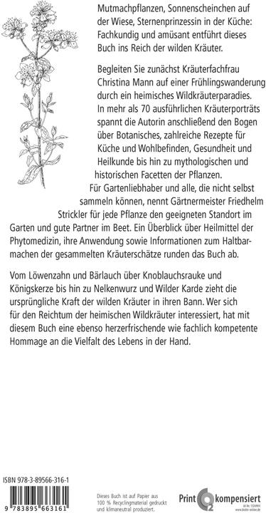 Produktbild Aus dem Reich der wilden Kräuter (Deutsch, Christina Mann, Friedhelm Strickler, Heidi Janicek, 2013)
