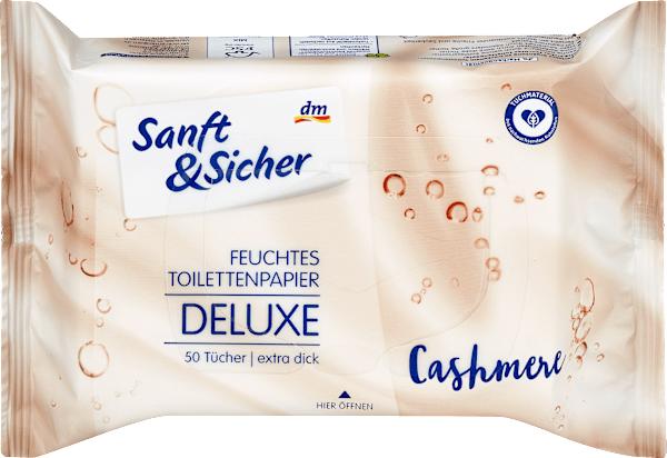 Actual product image dm Sanft&Sicher Deluxe Cashmere Moist Toilet Paper Refill Pack (1 pcs.)