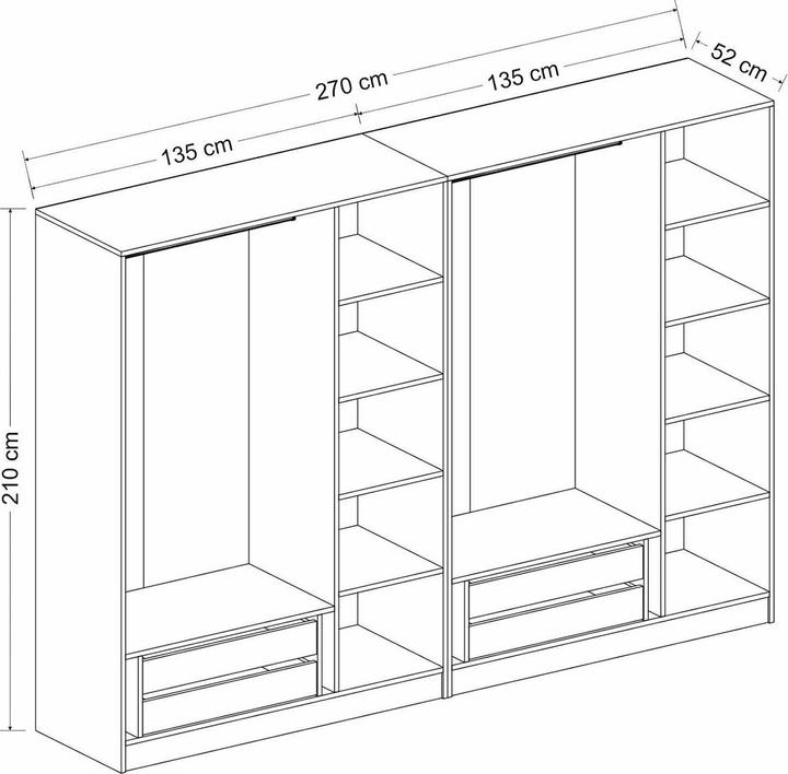 Image du produit Skye Decor Kaley (270 x 52 x 210 cm)
