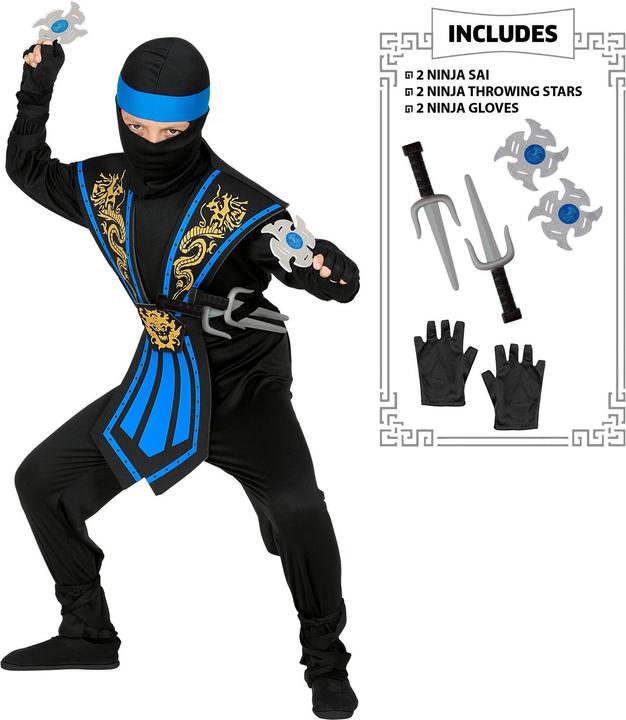 Actual product image Widmann Kombat Ninja mit Waffenset (128)