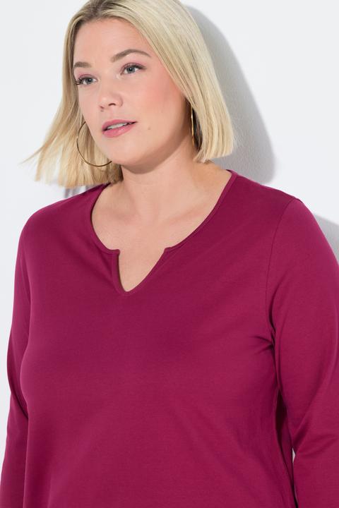 Produktbild Ulla Popken Longshirt, A-Linie, Tunika-Ausschnitt, 3/4-Arm (56)