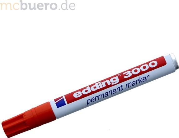 Actual product image Edding Permanent Marker 3000 (Orange, 3 mm, 1 x)