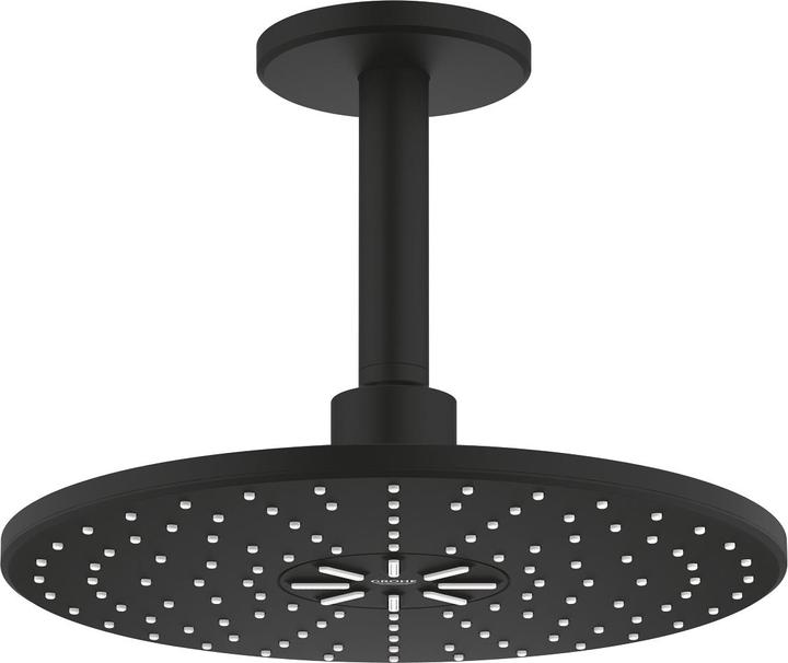 Produktbild Grohe Kopfbr Rainshower SMARTACTIVE 310 mit Deckenauslass 142mm phantom black (2 Strahlarten)