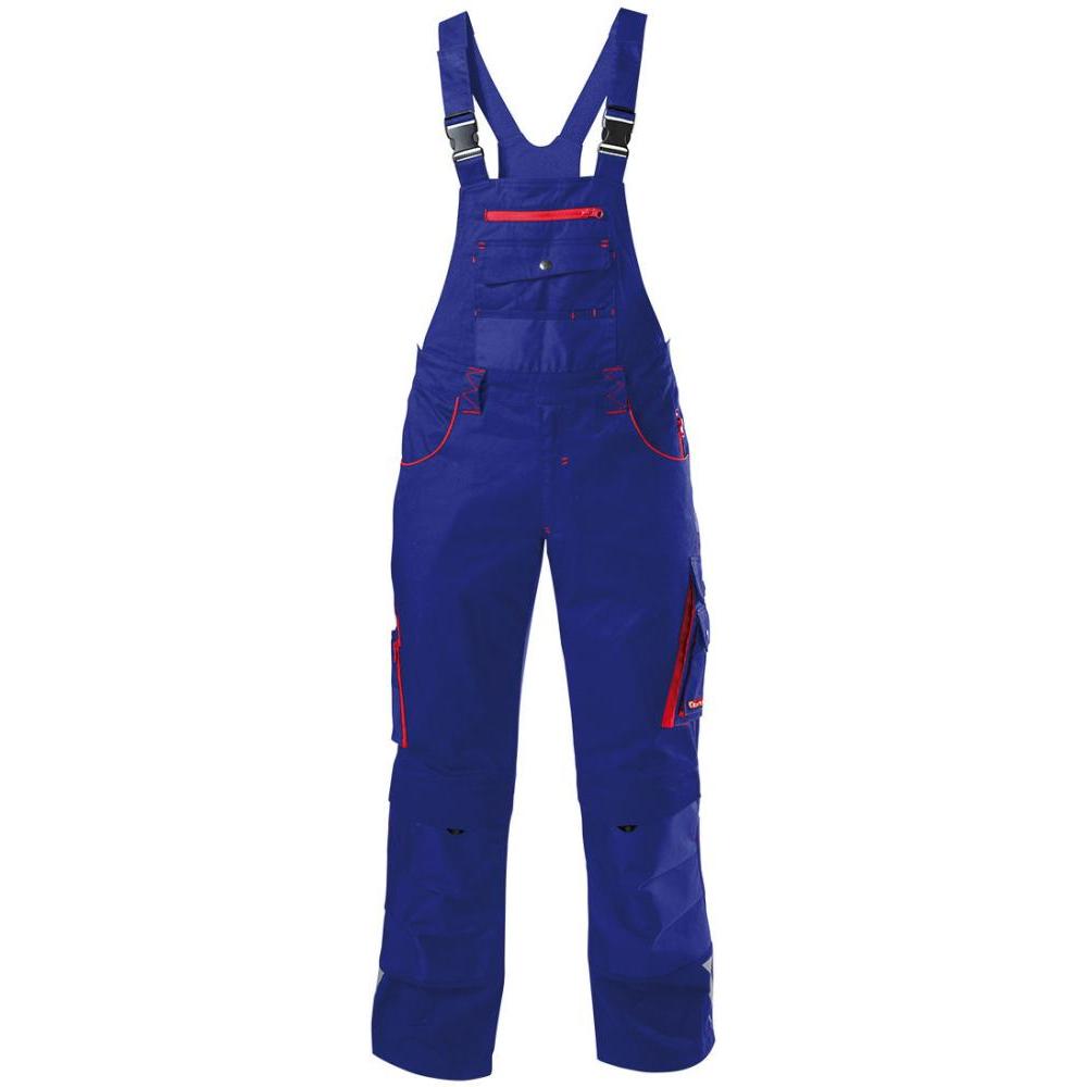 Magni, Arbeitshose, Fortis Latzhose, blau/rot,Gr.50 (50)