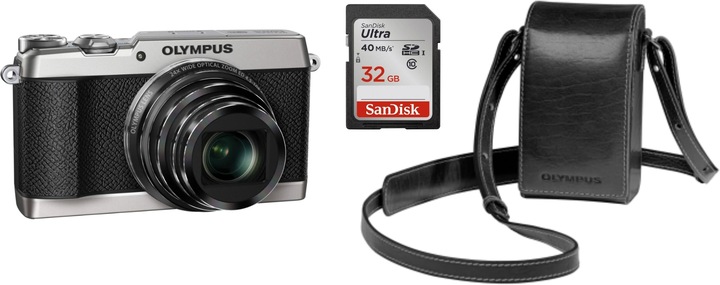 Produktbild Olympus Stylus SH-2 Traveller Kit inkl. Ledertasche und 32GB SD Karte