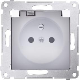 Produktbild Kontakt Simon Einzelsteckdose Simon 54 hermetisch geerdet 16A IP44 weiss (DGZ1BUZ.01