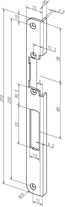 effeff Winkelschliessbleche für Türöffner Profix 2 (1 Stk.)