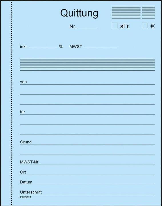 Actual product image Favorit Carbonless copy book receipts (100 x)