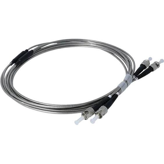 Thumbnail - BlueOptics stahlarmiertes Duplex LWL Patchkabel ST-ST Multimode OM4 15 Meter (15 m), Netzwerkkabel