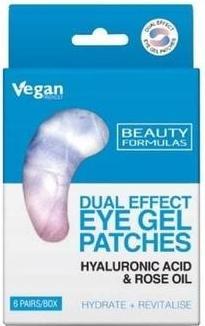 Immagine prodotto Beauty Formulas Cerotti occhi in gel con acido ialuronico e olio di rosa - 6 coppie (Gel per la cura degli occhi)