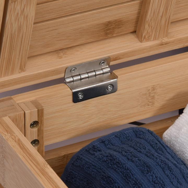 Immagine prodotto Swisshandel24 Mensola da bagno, mensola da bagno con coperchio incernierato, mensola da bagno con 2 ripiani