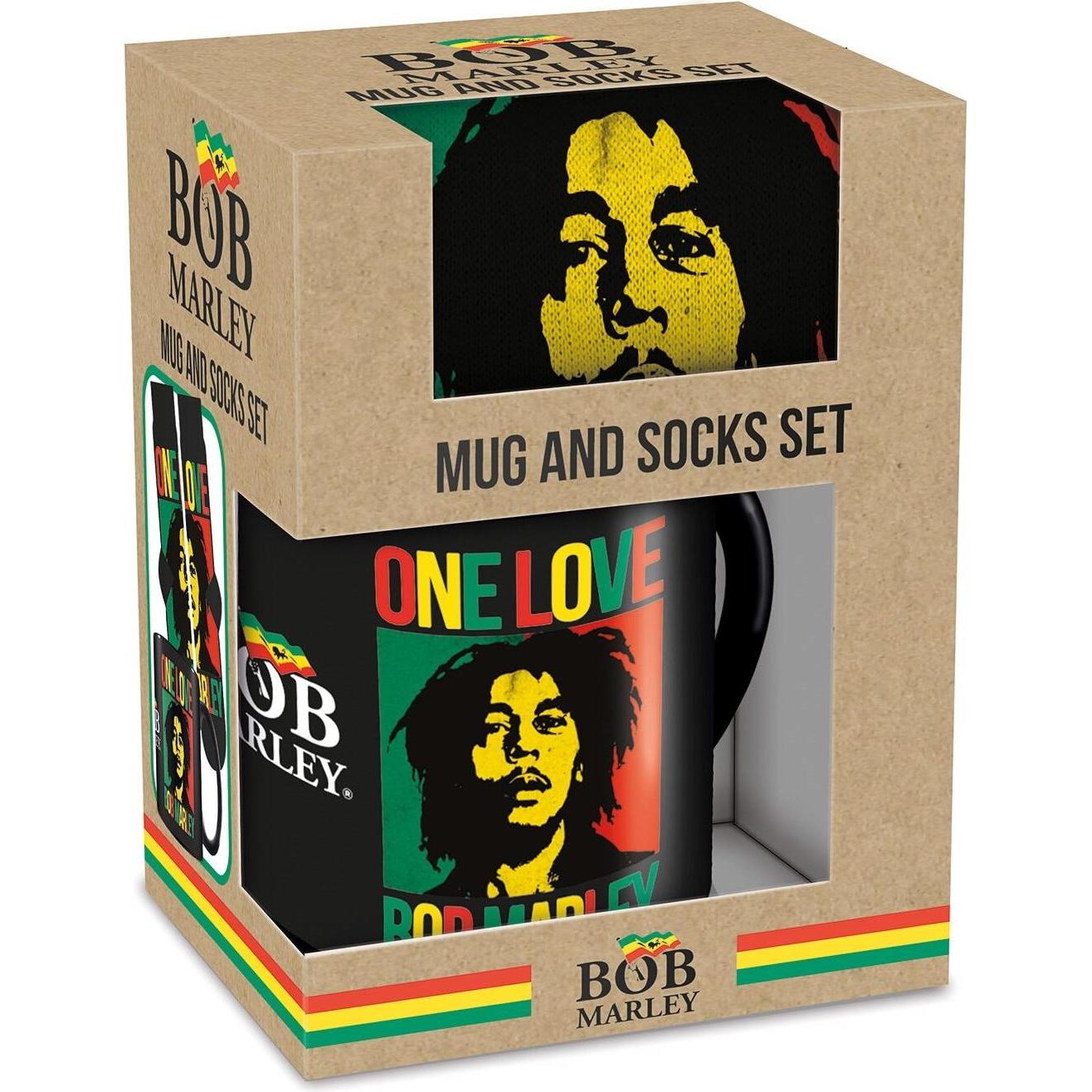 Thumbnail - Pyramid, Tasse, Bob Marley - Coffret cadeau avec tasse 315ml et paire de chaussette EU 41-45 One Love (315 ml, 1 x)