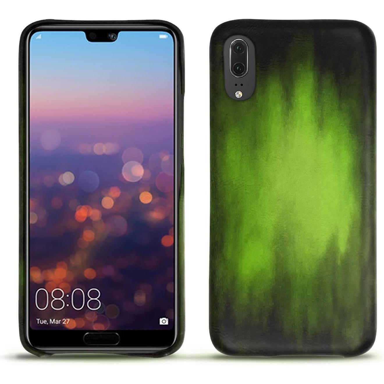 Thumbnail - Noreve Lederschutzhülle (Huawei P20), Smartphone Hülle, Grün