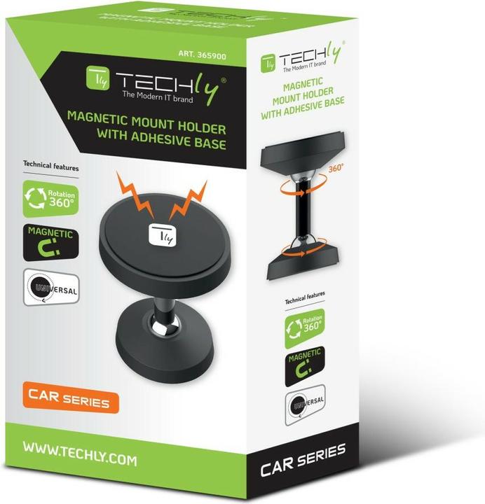 Image du produit Techly Support voiture avec support magnétique