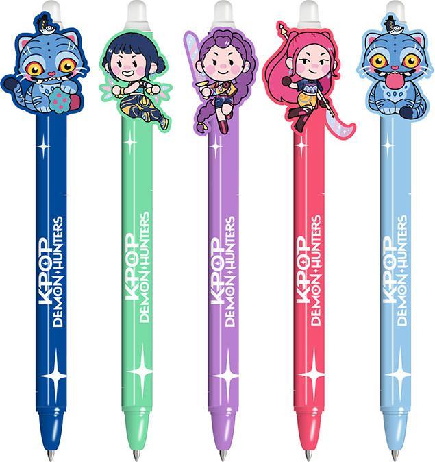 Pyramid K-Pop Demon Hunters Stylo gel effaçable Retractable Clip Icon Présentoir (30) (30x)