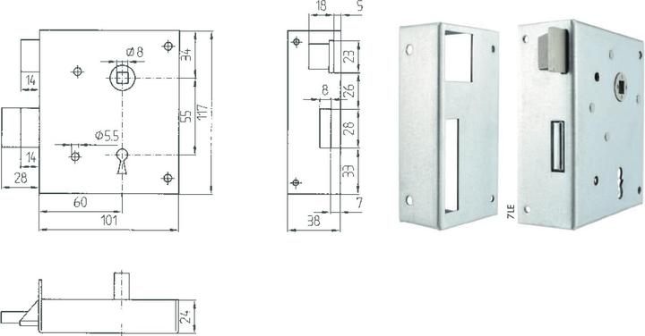 Magni Formaat 4002730112578 - Rijn. Boxslot nr. 7 BB rechts naar binnen (Insteekslot)